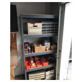 Metal Shelving with Contents