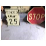 3 Vintage Metal Traffic Signs
