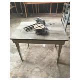 Wooden Worktable with Machine Vises