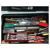 Tool Box with Tools and Hardware