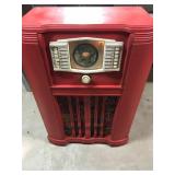 Red Vintage Floor Model Radio