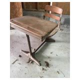 Vintage Wooden and Metal School Desk