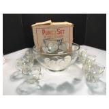Anchor Glass Punch Bowl Set