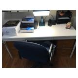 Worktable with Filing Cabinets and Contents