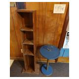 Accent Table and Wooden Storage Shelf