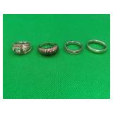 4 Sterling Silver Rings