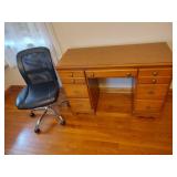 Desk and Rolling Office Chair