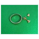 10K Gold Ring & Earring