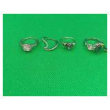 4 Sterling Silver Rings