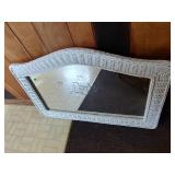 Wicker Framed Hanging Mirror