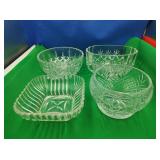 4 Crystal & Glass Bowls