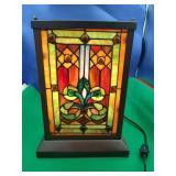 Square Tiffany Style Stained Glass Lamp