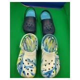 2 Pairs of Crocs Size J2