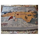 North Carolina Throw by Cross Canvas Blankets