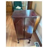 Wooden Jewelry Armoire with Misc. Jewelry