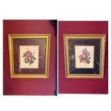 Two Framed Floral Prints