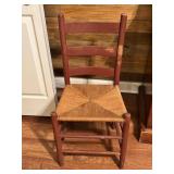 Wooden Ladder Back Chair With Woven Seat