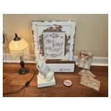 Religious Decor and Lamp