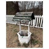 Wooden Decorative Well With Painted Roof