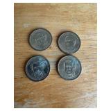 4 U.S. Presidential Dollar Coins