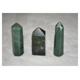 Set of Green Aventurine Polished Towers