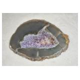 Natural Amethyst & Agate Geode Slice