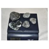 Moss Agate & Labradorite Polished Hearts