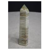 Green Banded Pistachio Agate Tower