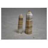 Green Banded Pistachio Agate Towers