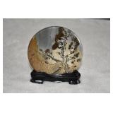 Natural Guohua Picture Agate Disc