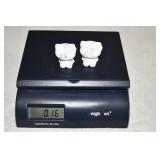 Pair of Carved Howlite Hello Kitty Figures