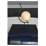 Polished Honey Calcite Sphere with Stand
