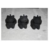 Black Obsidian Carved Dragons