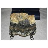 Natural Petrified Wood Agate Slab w/ Stand