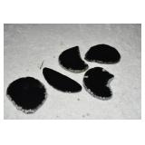 Black Volcanic Agate Slices