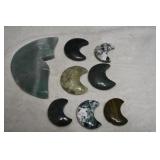 Variety Carved Crystal Moon Forms