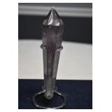 Polished Phantom Amethys Crystal Wand w/ Stand