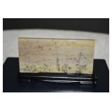 Natural Guohua Picture Jasper Slab on Stand