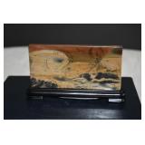 Natural Guohua Picture Jasper Slab on Stand