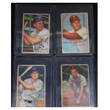 Four 1952 Bowman Baseball Cards
