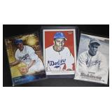 3pc Jackie Robinson Baseball Cards
