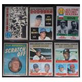 6pc Vtg Baseball Cards Collection