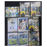 9pc Justin Herbert Football Cards