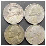 4pc Jefferson Nickels