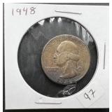 1948 Washington Silver Quarter