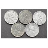 5pc Steel Lincoln Cents