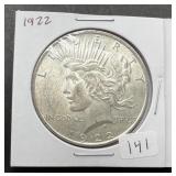 1922 Peace Silver Dollar