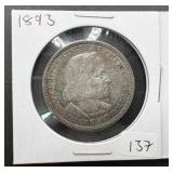 1893 Columbian Silver Half Dollar