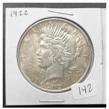 1922 Peace Silver Dollar