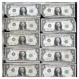 10 Joseph Barr U.S. Dollar Bills